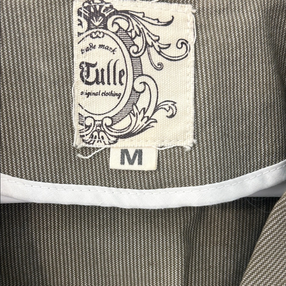 Tulle Olive Tie-Front Blazer - Picture 2 of 6